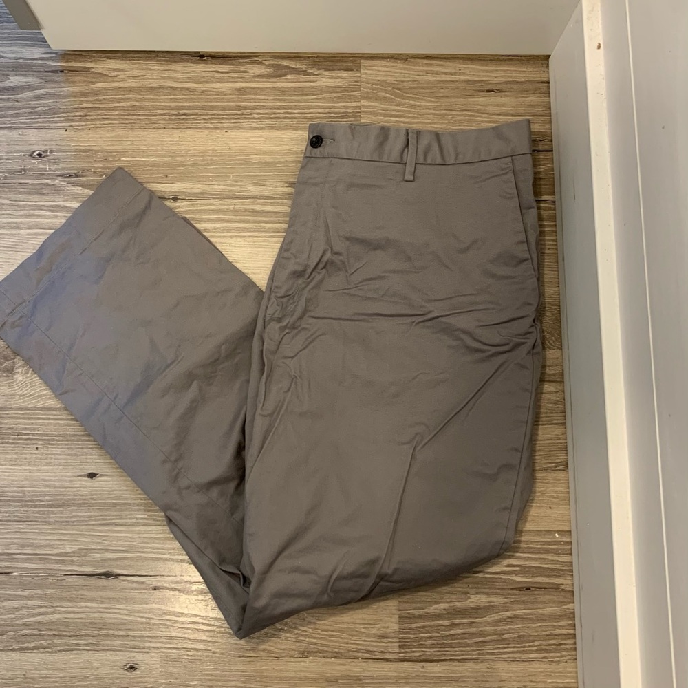 Polo Ralph‎ Lauren Gray Pants Men 40x30 (40x29) Classic Fit Flat Front Preppy